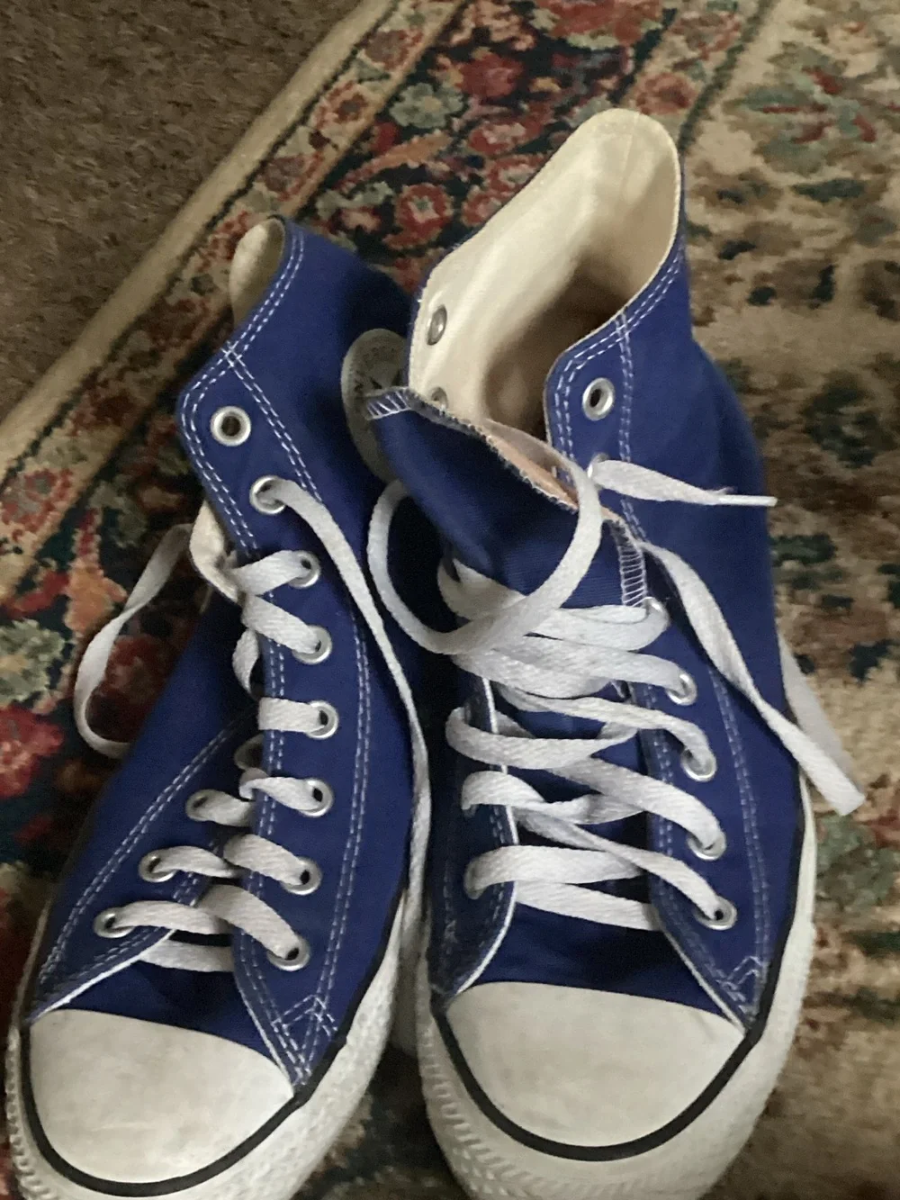 Converse High Top Sneakers in Snorkel Blue with White Accents